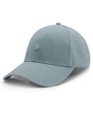 BOSS Stretch-Cotton Cap With Double B Monogram - Blue