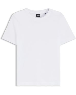 BOSS Loose-Fit T-Shirt Van Premium Katoen - Wit