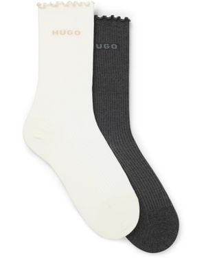 HUGO Gray Women's Underwear, Pajamas, And Socks Size 6-9 - Black