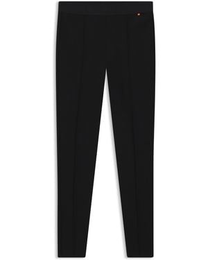 BOSS Extra-Slim-Fit Trousers With Front Seam - Black
