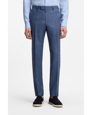 BOSS One Slim-Fit Suit Trousers - Blue