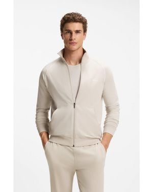BOSS Zip-Up Jacket - White