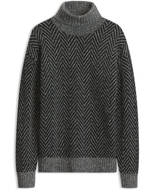 HUGO Relaxed-Fit Coltrui Met Visgraatpatroon - Grijs