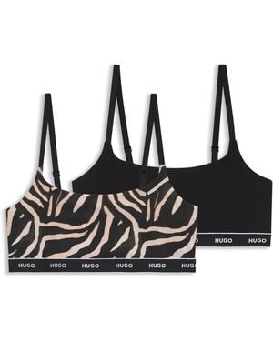 HUGO Paquete De Dos Bralettes De Algodón Elástico - Negro