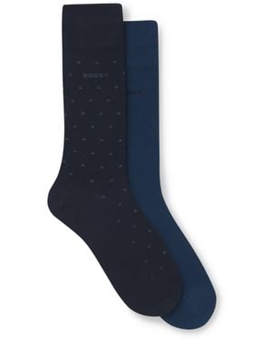 BOSS Zweier-Pack Mittelhohe Socken Aus Bambusfaser-Mix - Blau