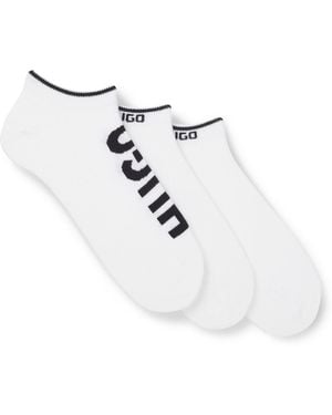 HUGO Dreier-Pack Sneakers-Socken Mit Logo-Details - Weiß