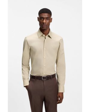 BOSS Slim-Fit Shirt - Natural
