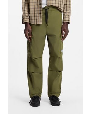 HUGO Relaxed-Fit Cargo Trousers - Green