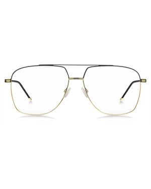 BOSS Monture Optique En Acier Noir Et Doré Rose - Multicolore