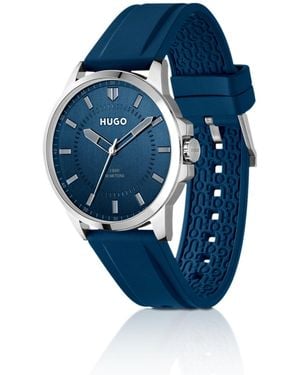 HUGO #First Silicone-Strap Watch - Blue