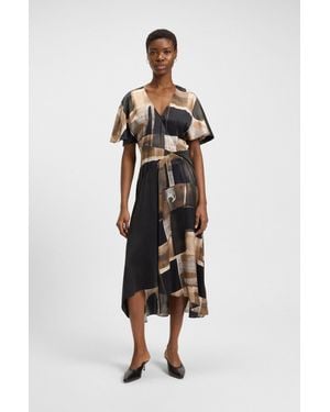 BOSS Patterned Women's Business Dresses Size 4 - White