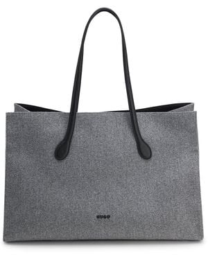 HUGO Tote Bag Mit Schwarz Emailliertem Logo-Detail - Grau