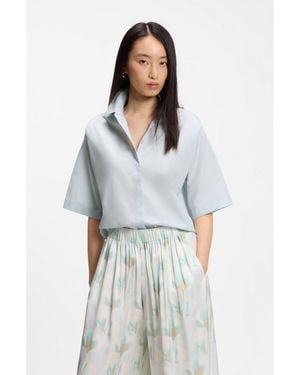 BOSS Relaxed-Fit Blouse - Blue