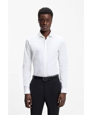 HUGO Extra-slim-fit Trousers With Silk Facings - Black
