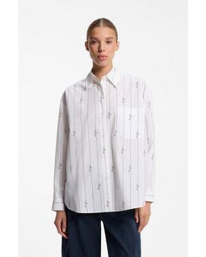 HUGO Oversized-Fit Blouse - White