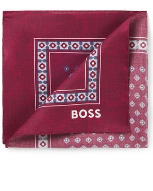 BOSS Einstecktuch Mit Digital-Print - Rot