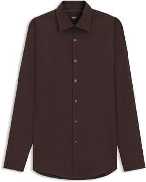 BOSS Camicia Slim Fit - Marrone