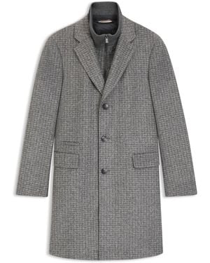 BOSS Slim-Fit Mantel Met Uitneembare Binnenlaag - Grijs