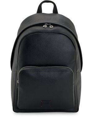 HUGO Mochila De Piel Sintética Con Aplique De Logo En Bajorrelieve - Negro
