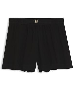 BOSS Shorts De Crepé Con Hebilla Con Monograma Double B - Negro
