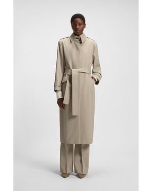 BOSS Belted Trench Coat - Natural