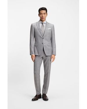 BOSS Silver Men's Business Suits Size 38r - Gray
