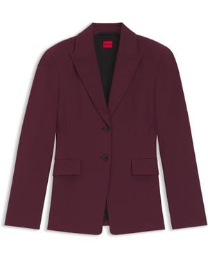 HUGO Blazer Regular Fit De Material Elástico - Morado