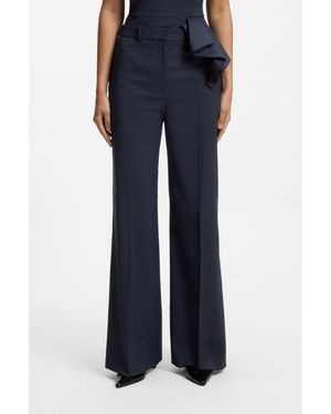 HUGO Regular-Fit Wide-Leg Pants - Blue