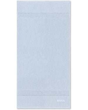 BOSS Toalla De Mano De Algodón Con Logo Bordado - Azul