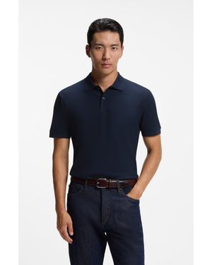 BOSS Knit Polo Shirt - Blue