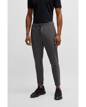 BOSS Tapered-Fit Trousers - Black