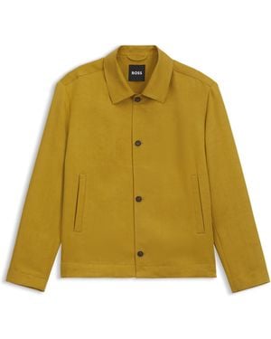 BOSS Giacca Regular Fit Con Micromotivo - Giallo
