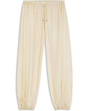 BOSS Wide-Leg-Fit Trousers Blended With Modal - Natural