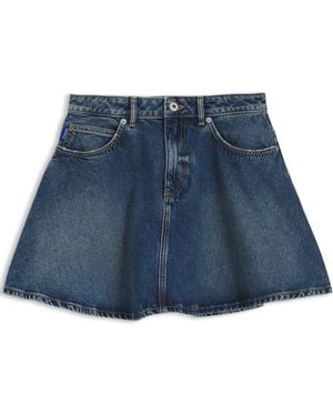 HUGO Minirok Met Hoge Taille Van Denim - Blauw