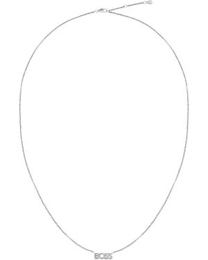 BOSS Collar De Acero Inoxidable Con Logo - Blanco