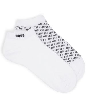 BOSS White Men's Casual Socks Size 7-13 - Multicolor