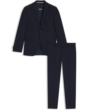 BOSS Two-Piece Regular-Fit Suit - Blue