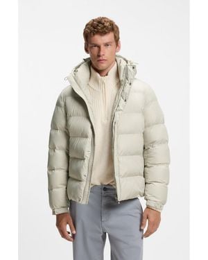BOSS Water-Repellent Hooded Puffer Jacket - Natural