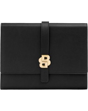 BOSS A5 Conference Folder With Double B Monogram Closure - Black