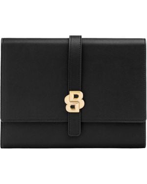 BOSS A5 Conference Folder With Double B Monogram Closure - Black
