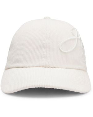 HUGO Cap Aus Baumwoll-Cord Mit Logo-Stickerei - Weiß