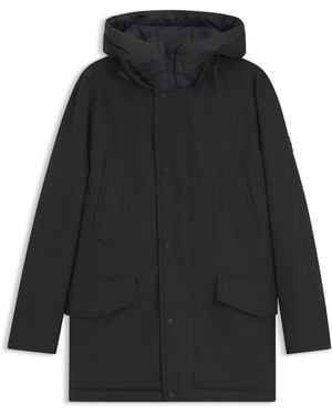 BOSS Parka Idrorepellente Con Targhetta Con Logo - Nero