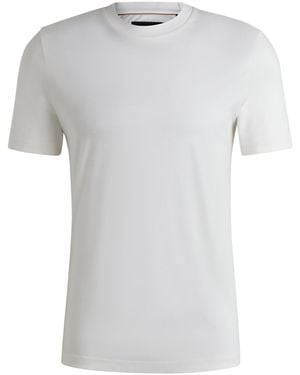 BOSS Regular-Fit T-Shirt Aus Merzerisierter Baumwolle - Weiß