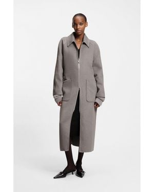 HUGO Belted Coat - Grey