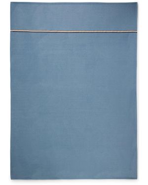 BOSS Fleece-Überwurf Mit Signature-Streifen-Band - Blau