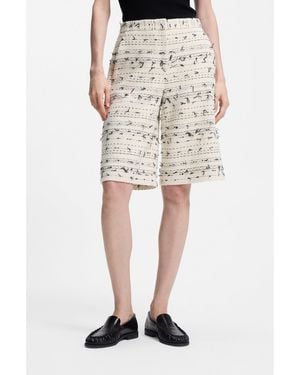 BOSS Cropped Relaxed-Fit Pants - Natural