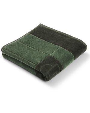 BOSS Toalla De Mano De Algodón Con Monograma Double B En Relieve - Verde