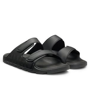 HUGO Logosandalen Met Dubbele Klittenbandsluiting - Zwart