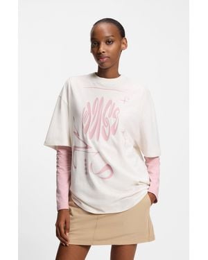 HUGO White Women's T-shirts Size S - Natural