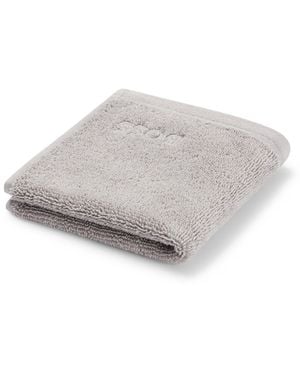 BOSS Serviette Pour Le Visage En Coton De La Mer Égée Avec Logo Brodé - Métallisé